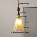 Modern hand blown glass led hanging light bronze bedroom pendant
