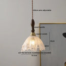 Modern hand blown glass led hanging light bronze bedroom pendant