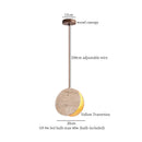 DecorBites™ LED Hanging Pendant Light Mid-Century Modern Yellow Travertine Wood Living Room