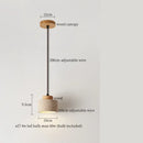 DecorBites™ LED Hanging Pendant Light Mid-Century Modern Yellow Travertine Wood Living Room