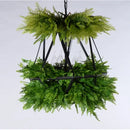 Modern geometric black led hanging plants chandelier living room