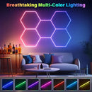 Rgb customizable led hex garage light with remote control