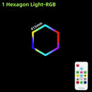 Rgb customizable led hex garage light with remote control