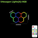 Rgb customizable led hex garage light with remote control