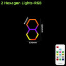 Rgb customizable led hex garage light with remote control