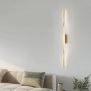 Modern minimalist black led indoor copper wall lamp living room decor