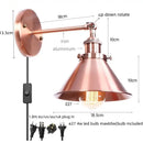 Industrial chrome wall lamp led indoor wall light for bathroom