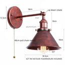 Industrial chrome wall lamp led indoor wall light for bathroom