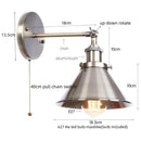 Industrial chrome wall lamp led indoor wall light for bathroom