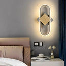 Modern oval wood decorbites led indoor wall light bedroom sconce