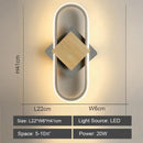 Modern oval wood decorbites led indoor wall light bedroom sconce