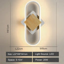 Modern oval wood decorbites led indoor wall light bedroom sconce