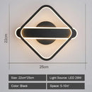 Modern black & white led indoor wall light for bedroom decor