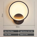 Modern black & white led indoor wall light for bedroom decor
