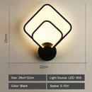 Modern black & white led indoor wall light for bedroom decor