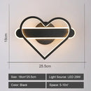 Modern black & white led indoor wall light for bedroom decor