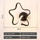 Modern black & white led indoor wall light for bedroom decor