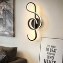 Modern black & white led indoor wall light for bedroom decor