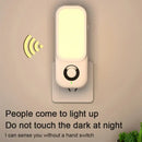 White rectangular led induction night light for bedroom with charging