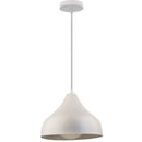 Minimalist white and wood led industrial pendant lamp for living room