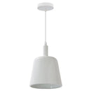 Minimalist white and wood led industrial pendant lamp for living room