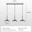 Modern minimalist black led iron acrylic pendant living room light