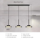 Modern minimalist black led iron acrylic pendant living room light