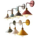 Vintage pastel wall light with brass fixture – bedroom led iron art