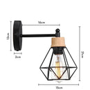 DecorBites™ LED Iron Cage Wall Light for Home Bedroom Kitchen Decor