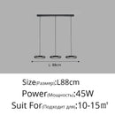 Modern chrome led iron pendant chandelier dining room light