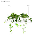 DecorBites™ LED Island Light Fixture: Rectangular Loft Black/White Acrylic Plant Ceiling Pendant - Warm/White Light