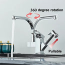 DecorBites™ LED Kitchen Faucet Mixer with Swivel Spouts and Pull-Out Spray