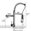 DecorBites™ LED Kitchen Faucet Pull Down Mixer Tap Hot Cold Water Vessel Sink Brass