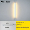 Modern black led long wall lamp bedroom minimalist sconce