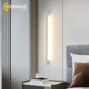 Modern black led long wall lamp bedroom minimalist sconce