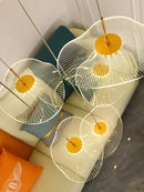 DecorBites™ LED Lotus Leaf Staircase Chandelier: Modern Design for Hotel Lobby, Kitchen & Villa