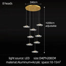 DecorBites™ LED Lotus Leaf Staircase Chandelier: Modern Design for Hotel Lobby, Kitchen & Villa