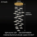 DecorBites™ LED Lotus Leaf Staircase Chandelier: Modern Design for Hotel Lobby, Kitchen & Villa