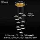DecorBites™ LED Lotus Leaf Staircase Chandelier: Modern Design for Hotel Lobby, Kitchen & Villa