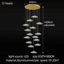 DecorBites™ LED Lotus Leaf Staircase Chandelier: Modern Design for Hotel Lobby, Kitchen & Villa