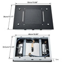 Luxury black led waterfall shower head bathroom rainfall decorbites led