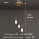 Modern gold teardrop led luxury chandelier for living room