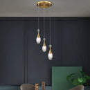 Modern gold teardrop led luxury chandelier for living room