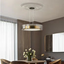 Modern led luxury chandelier circular glass pendant bedroom light