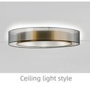 Modern led luxury chandelier circular glass pendant bedroom light