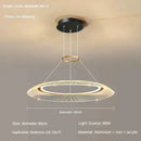 Modern gold & white mesh ring chandelier living room luxury lamp