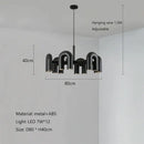 Modern gray led macaron pendant chandelier – dining room u shape light