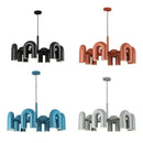 Modern gray led macaron pendant chandelier – dining room u shape light