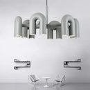 Modern gray led macaron pendant chandelier – dining room u shape light