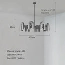 Modern gray led macaron pendant chandelier – dining room u shape light